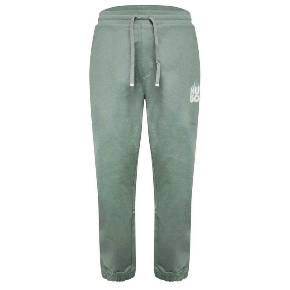 Hugo Mens Dilbero Smoke Logo Tapered Tracksuit Bottoms / Green